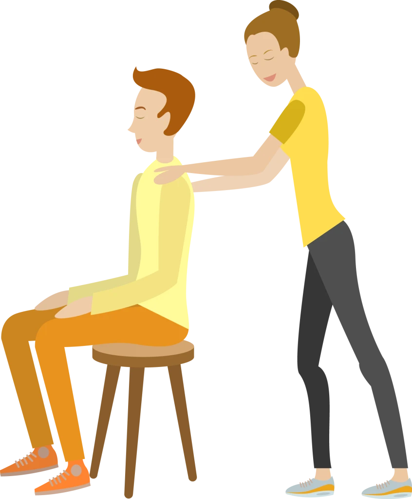 australische massage flat design