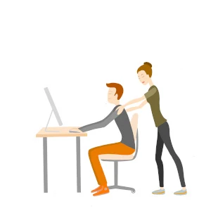 office massage flat design neckattack02